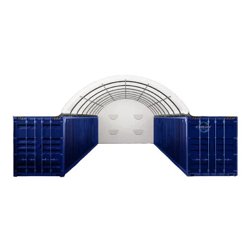 Hangar voûté robuste pour Conteneur 20×40 pieds avec fond fermé – Image 4