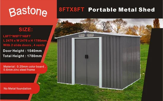 Abri à outils en acier pour Esterni Bastone 8.5×8.4 pieds – Image 2