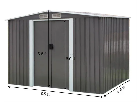 Abri à outils en acier pour Esterni Bastone 8.5×8.4 pieds – Image 3
