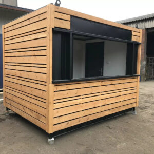 Kiosque-bar modulaire premium 7.2 m² avec design bois
