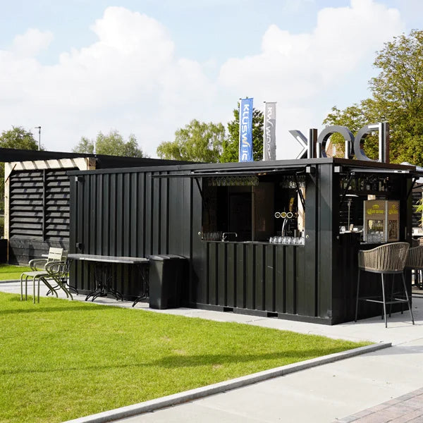 Kiosque-bar modulaire démontable 12 m² – blanc – Image 2