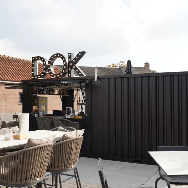 Kiosque-bar modulaire démontable 12 m² – blanc – Image 3