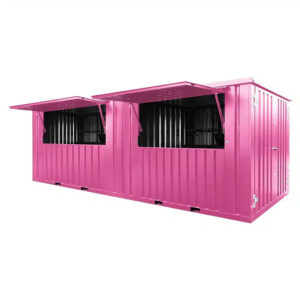 Kiosque commercial modulaire 12 m² – rose