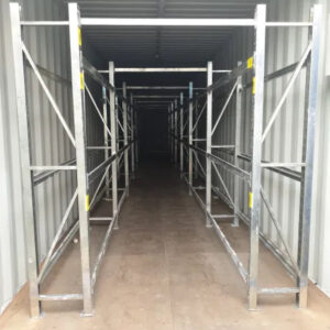 Conteneur 40 pieds High Cube stockage de pneus (Tire stockage) – Avec rayonnages et installation électrique