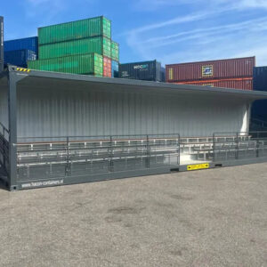 Conteneur 40 pieds High Cube Tribuna événements – équipé de sièges