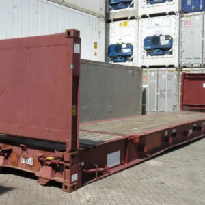 Conteneur 40 pieds Flat Rack (parois rabattables) – Flush Folding