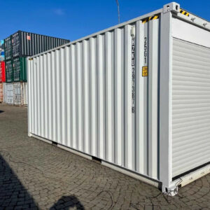 Conteneur de stockage 20 pieds High Cube avec porte de garage au bout