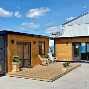 Module habitable Conteneur 16 m² avec design moderne et terrasse